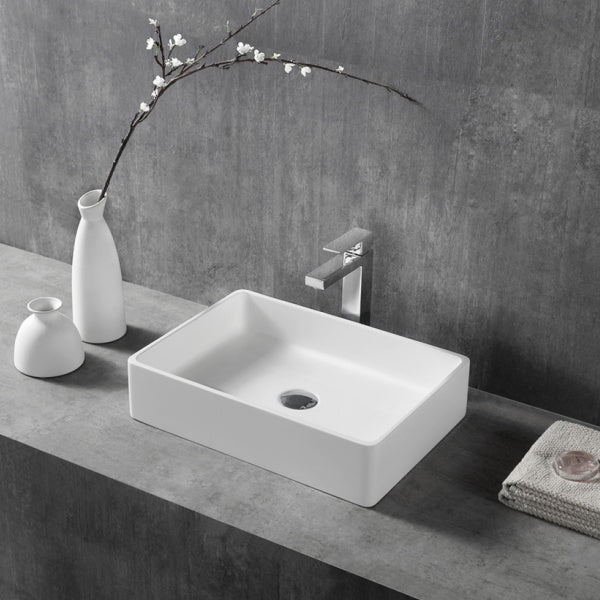 Lasaideal 21'' Black Resin Stone Bathroom Sink - Eco-Friendly