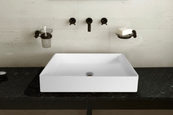 Lasaideal 21'' Black Resin Stone Bathroom Sink - Eco-Friendly